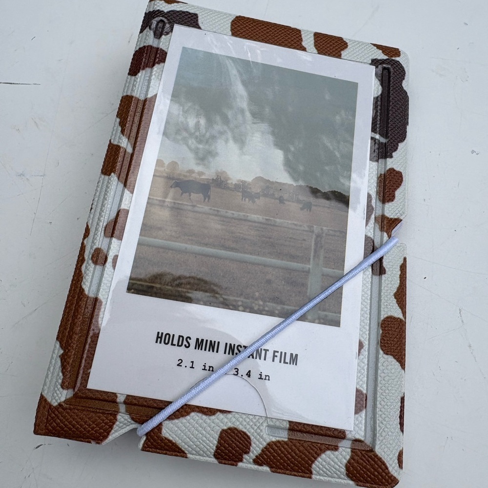 NWT Urban Outfitters Cow Print Instax Mini Photo Album - Picture 6 of 9